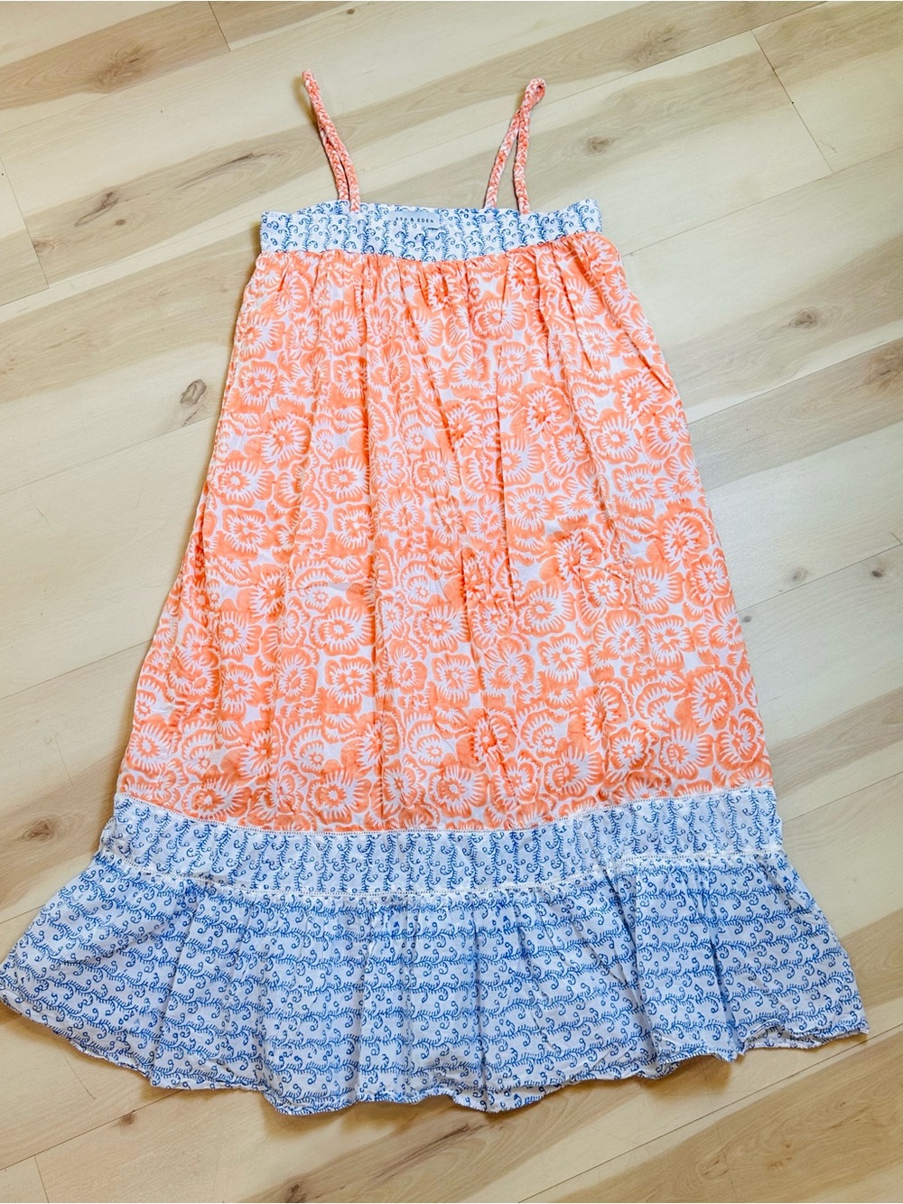 Ash & Eden Midi dress Sz S 100% Cotton Bohemian-inspired  Lined Breathable